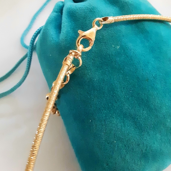 14K Gold over Sterling silver Heart Pendant And Necklace 18" inches - Picture 8 of 9